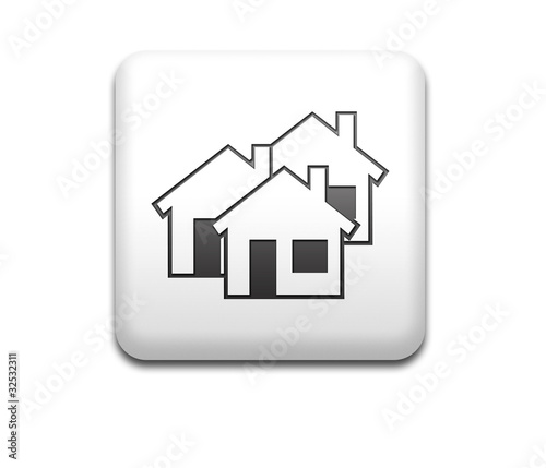 Illustration: Boton cuadrado blanco inmobiliaria Boton cuadrado blanco inmobiliaria