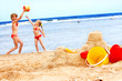 Children  playing with ball.