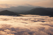 Sunset above clouds Sunset above clouds
