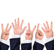 Collection of counting hand signs