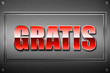 Gratis Metallschild rot