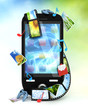 Smart phone with photos, video, music, and games