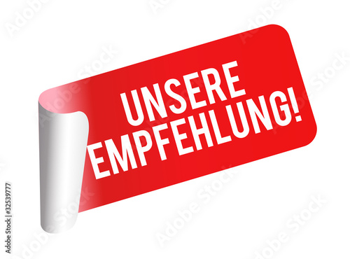 Vektor: unsere Empfehlung unsere Empfehlung