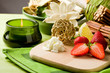 Dessert di Fragole su Tagliere di legno