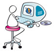 guy working with computer