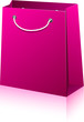 Magenta shopping bag.
