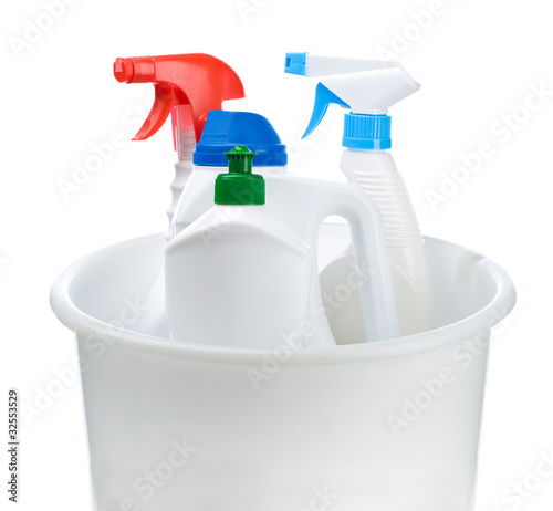 Photo: bucket with bottles bucket with bottles