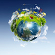 Earth with the different elements
