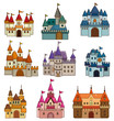 cartoon Fairy tale castle icon cartoon Fairy tale castle icon