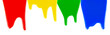 Paints dripping isolated on white
