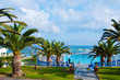 Hotel and pool in Greek