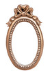 Cadre baroque ovale, fond blanc