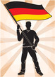 sports fan with Flag of Germany