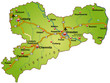 Sachsen mit BAB in SVG gruen