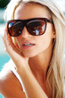An attractive young female with sun glasses