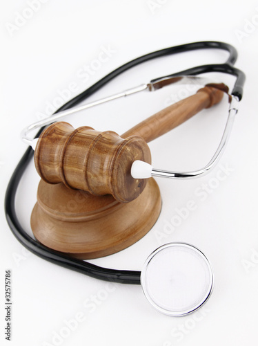 Photo: Judge’s Gavel and stethoscope Judge’s Gavel and stethoscope