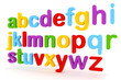 3d colorful letter, on white background 3d colorful letter, on white background