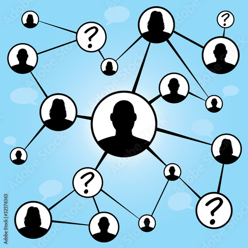 Vector: Social Media Friends Chart Social Media Friends Chart