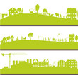 Vector: vie à la ville ou à la campagne vie à la ville ou à la campagne