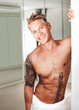 Muscular man in towel