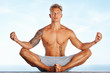 Young man meditating