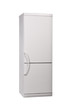 The image of enclosed refrigerator isolated on white.