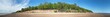 sandy beach of the island on the river, panorama