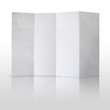 Fold white paper on white background Fold white paper on white background