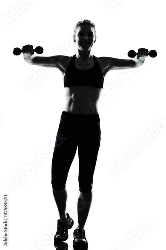Photo: woman workout fitness posture weight training woman workout fitness posture weight training
