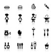 Icons set barbecue