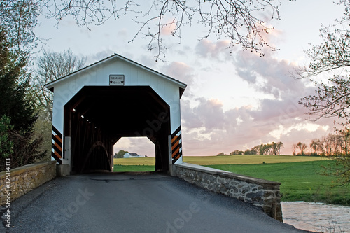Photo: Erb's Covered Bridge at Sunset,Lancaster County,PA. Erb's Covered Bridge at Sunset,Lancaster County,PA.