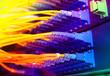 shot of network cables and servers in a technology data center .