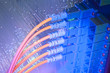 shot of network cables and servers in a technology data center