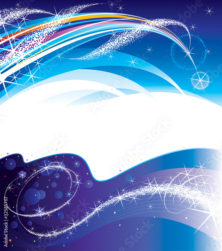Vector: Magic shiny flowing banners. Magic shiny flowing banners.