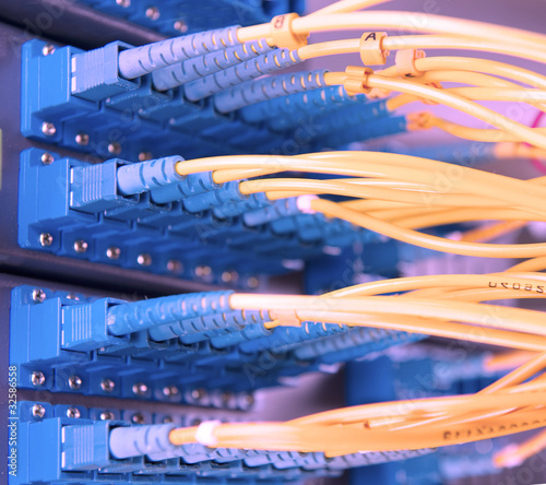 Photo: communication and internet network server room communication and internet network server room