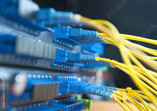 Photo: communication and internet network server room communication and internet network server room