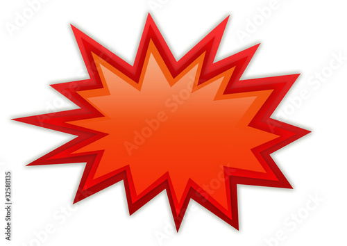 Illustration: Boom splash red icon Boom splash red icon