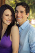 Young couple in the park