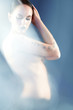 Woman in mist