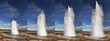 Geyser eruption in steps, Iceland