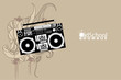 old school boombox
