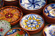 colorful pottery
