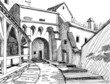 Medieval citadel sketch Medieval citadel sketch