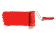 red paint roller