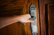 opening the door
