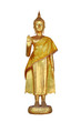 Golden buddha standing on white background Golden buddha standing on white background