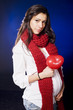 Romantic pregant woman