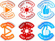 Set of color labels.