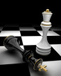 Chess concept image - checkmate 3D render