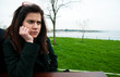 Foto: Young female facing relationship difficulties Young female facing relationship difficulties